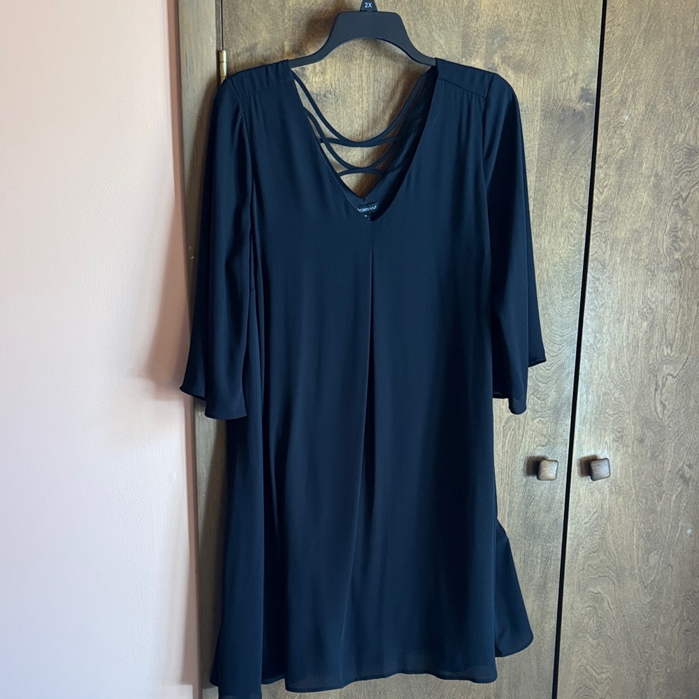 Lane Bryant Black Dress with Strappy Neckline